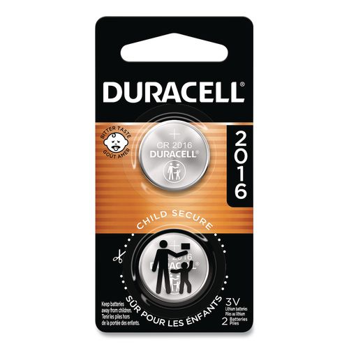 Duracell Lithium Coin Batteries With Bitterant, 2016, 2/Pack