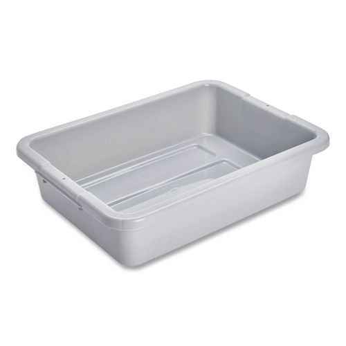 Rubbermaid Commercial Bus/Utility Tote, 20" x 15" x 5", Gray