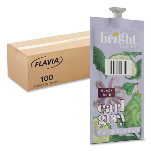 FLAVIA The Bright Tea Co. Earl Grey Black Tea Freshpack, 100/Carton