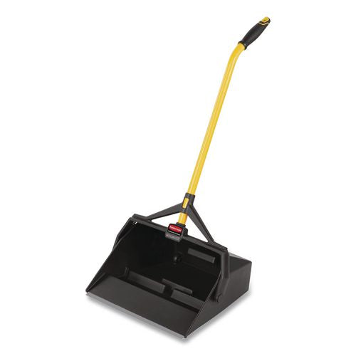 Rubbermaid Commercial Maximizer Wet/Dry Debris Pan, 16.88 x 29, 29" Handle, Plastic, Yellow/Black