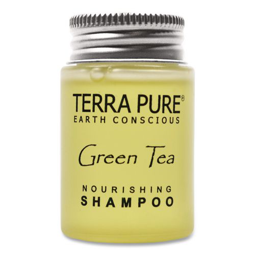 Diversified Hospitality Solutions Terra Pure Shampoo Jam Jar, Green Tea Lemongrass Scent, 1 oz Jar, 300/Carton