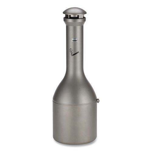 Rubbermaid Commercial Infinity Traditional Smoking Receptacle, 4.1 gal, 13 dia x 39h, Antique Pewter