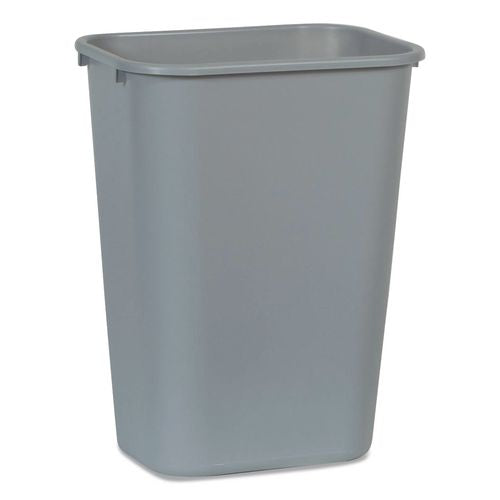 Rubbermaid Commercial Deskside Plastic Wastebasket, 10.25 gal, Plastic, Gray