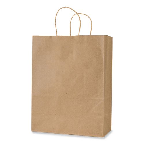Inteplast Group Get Reddi Paper Bags, Mega Size, 70# Basis Weight, Twisted Rope Handles, 18 x 7 x 18.75, Brown, 200/Carton