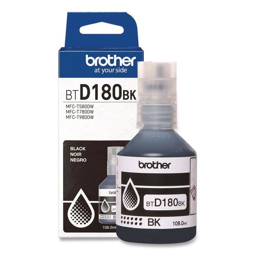 Brother BTD180 INKvestment High Yield Ink, 7,500 Page-Yield, Black