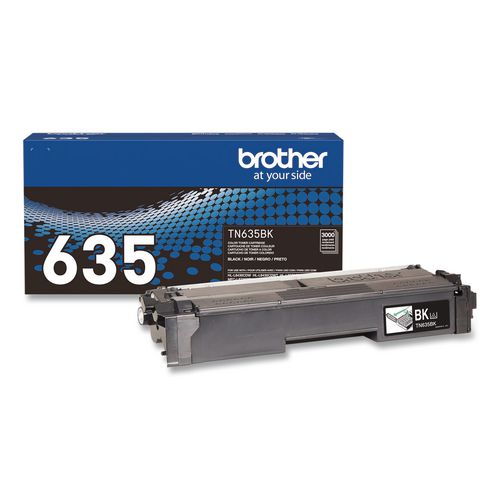 Brother TN635 Toner, 3,000 Page-Yield, Black