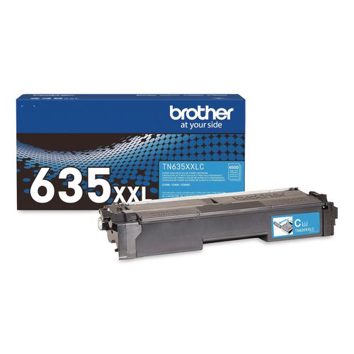 Brother TN635XXL Super High-Yield Toner, 6,500 Page-Yield, Cyan