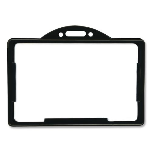 Advantus ID Card Holders, Horizontal, Black 3.68" x 2.38" Holder, 3.38" x 2.13" Insert, 25/Pack