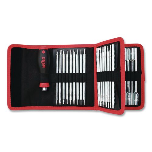 Wiha 32-Piece Dive-Loc VI Wallet Set, Metric Hex, Metric Slotted, Metric 6-Point, Phillips, SAE Hex, SAE 6-Point, Square and Torx