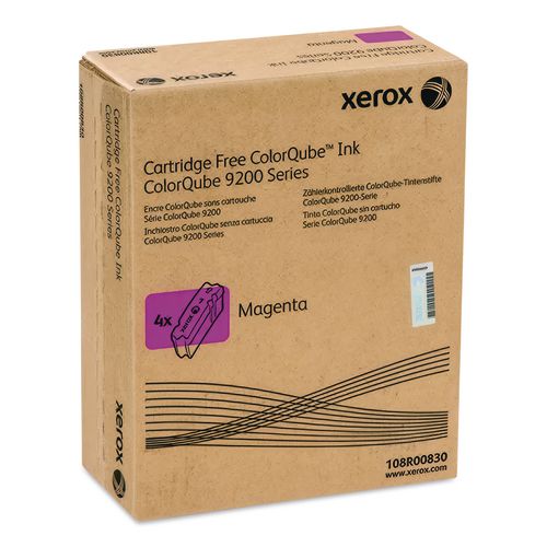 Xerox 108R00830 Solid Ink Stick, 37,000 Page-Yield, Magenta, 4/Box