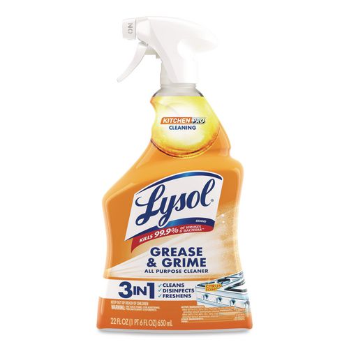 LYSOL Brand Kitchen Pro Antibacterial Cleaner, 22 oz Spray Bottle