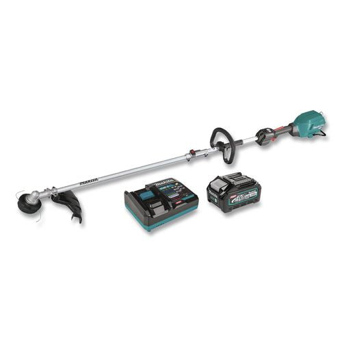 Makita XGT Brushless Lithium-Ion Cordless Couple Shaft Power Head with String Trimmer Attachment Kit, 71.75" Long, Teal/Black/Silver