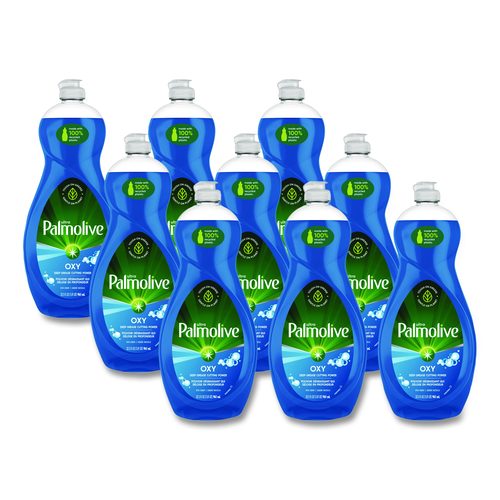 Ultra Palmolive Oxy Dishwashing Liquid, Fresh Scent, 32 oz Bottle, 9/Carton