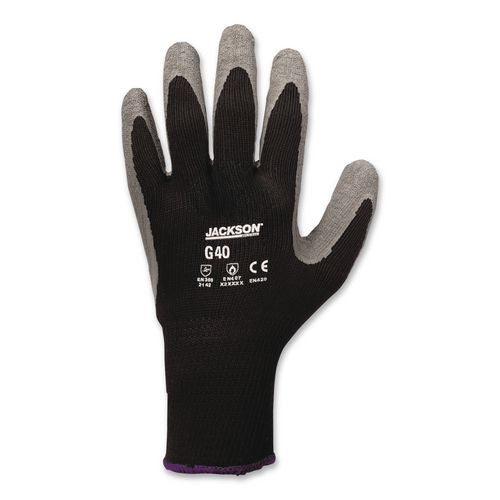 KleenGuard G40 Latex Coated Gloves, EN388: 2142, 10.63" Long, 2X-Large, Gray/Black, 12 Pairs