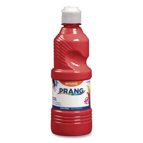 Prang Ready-to-Use Tempera Paint, Red, 16 oz Dispenser-Cap Bottle