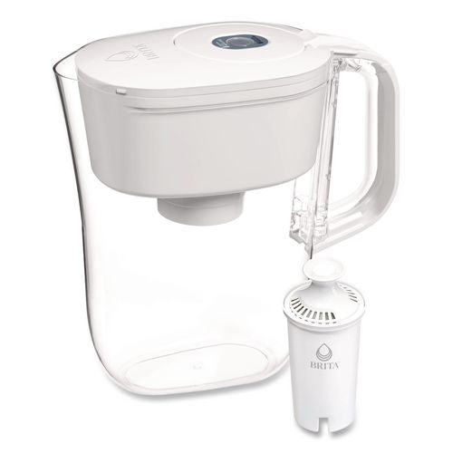 Brita Small 6-Cup Water Filter Pitcher with 1 Standard Filter, Denali, White, 2/Carton