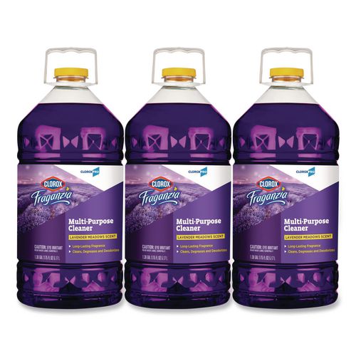 Clorox CloroxPro Fraganzia Multi-Purpose Cleaner, Lavender Meadows Scent, 175 oz Bottle, 3/Carton