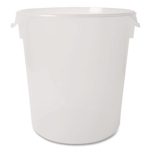 Rubbermaid Commercial Round Storage Containers, 22 qt, 13.13" Diameter x 14" h, Plastic, Clear