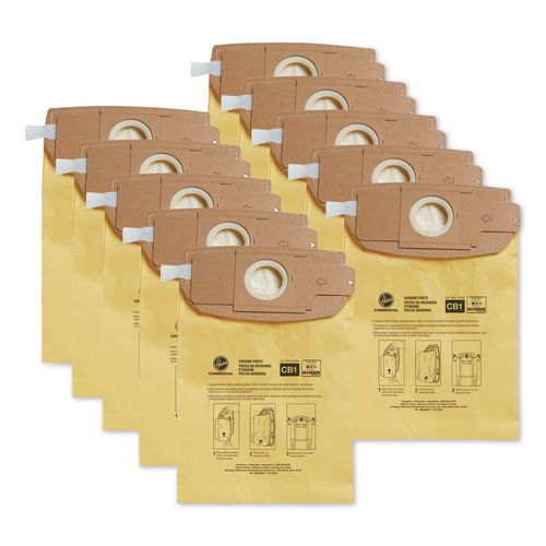 Hoover Commercial Disposable Vacuum Bags, Allergen C1, 10/Pack