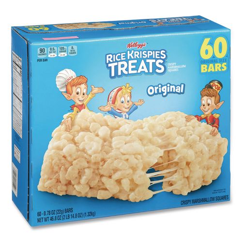 Kellogg's Rice Krispies Treats, Original Marshmallow, 0.78 oz Pack, 60/Carton