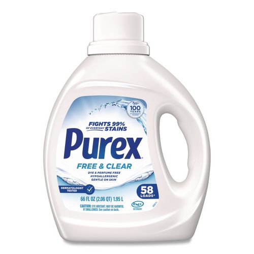 Purex Free and Clear Liquid Laundry Detergent, 66 oz Bottle