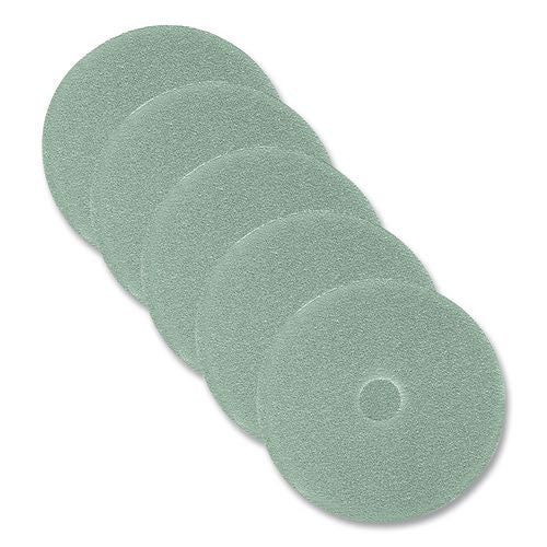 3M Ultra High-Speed Floor Burnishing Pads 3100, 19" Diameter, Aqua, 5/Carton