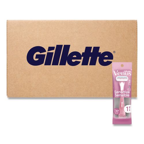 Gillette Venus Sensitive Sensible Razors, 3 Blades, 36/Carton