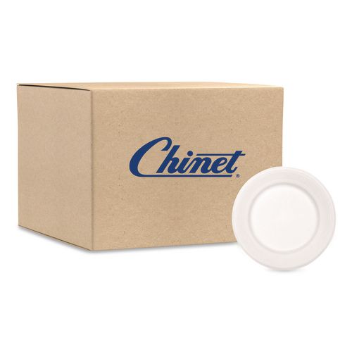 Chinet Paper Dinnerware, Plate, 10.5" dia, White, 500/Carton