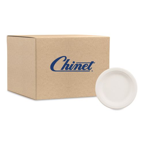 Chinet Paper Dinnerware, Plate, 6" dia, White, 1,000/Carton