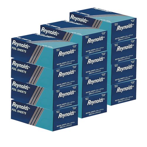 Reynolds Wrap Pop-Up Interfolded Aluminum Foil Sheets, 10.75 x 12, 200/Box, 12 Boxes/Carton