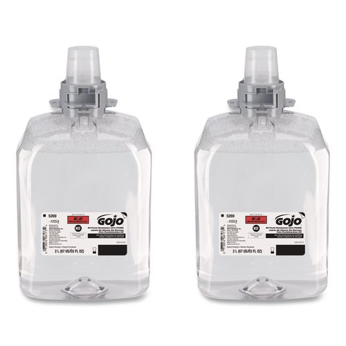 GOJO E2 Foam Handwash Refill with PCMX for FMX-20 Dispensers, Fragrance-Free, 2,000 mL, 2/Carton
