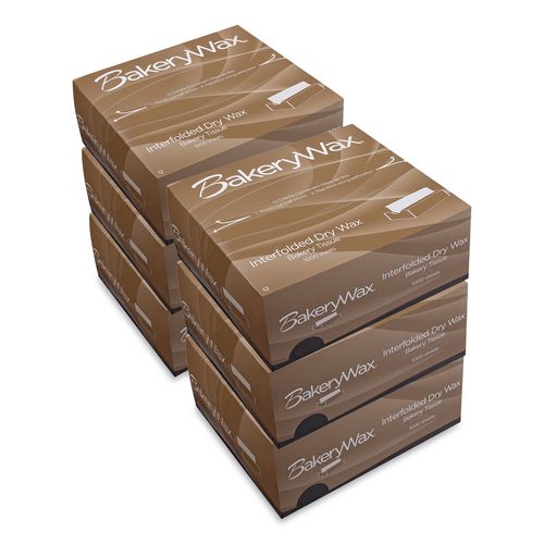 Bagcraft BakeryWax Interfolded Dry Wax Tissue, 12 x 10.75, 1,000 Sheets/Box, 6 Boxes/Carton