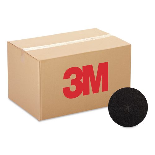 3M Resinite Floor Surfacing Disc, 7" Diameter, Black, 300/Carton