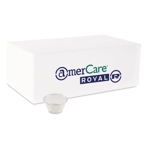 AmerCareRoyal Portion Cups, 2 oz, Clear, 100/Pack, 25 Packs/Carton