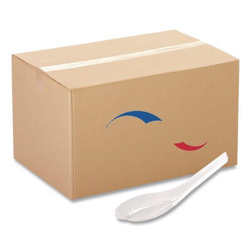 WNA Petites Mini Utensils, Spoon, Plastic, Clear, 200/Carton