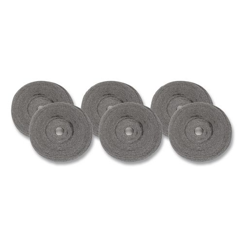 GMT Industrial-Quality Steel Wool Reel, #1 Medium, 5 lb Reel, 6/Carton