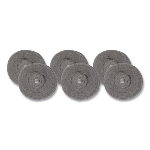 GMT Industrial-Quality Steel Wool Reel, #2 Medium Coarse, 5 lb Reel, Steel Gray, 6/Carton
