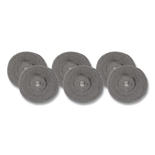 GMT Industrial-Quality Steel Wool Reel, #3 Coarse, 5 lb Reel, Steel Gray, 6/Carton