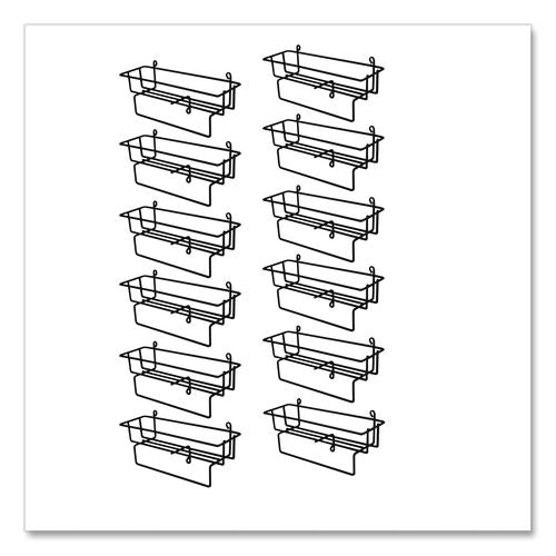 Diversey Wall-Mount Wire Basket for 1.5 L RTD Cleaning Solution Bottles, 16.69" x 31.06" x 9.63", Black, 12/Carton