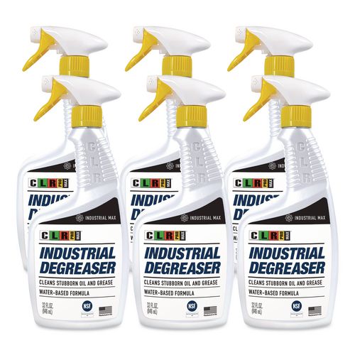 CLR PRO MAX Industrial Degreaser, 32 oz Spray Bottle, 6/Carton