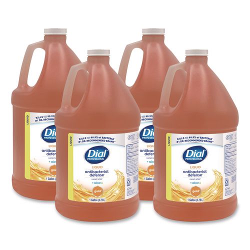 Dial Professional Antibacterial Defense Gold Liquid Hand Soap, 1 gal, 4/Carton