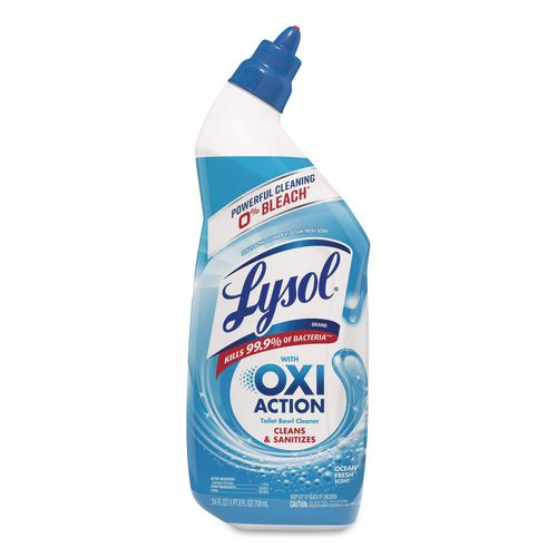 LYSOL Brand Toilet Bowl Cleaner with Oxi Action, Ocean Fresh Scent, 24 oz Angle-Neck Bottle