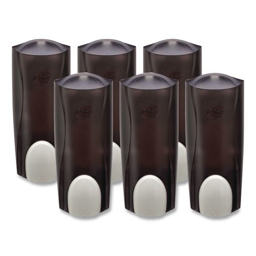 Dial Professional 1 Liter Manual Liquid Dispenser, 1 L, 5.1 x 4 x 12.3, Translucent Smoke, 6/Carton