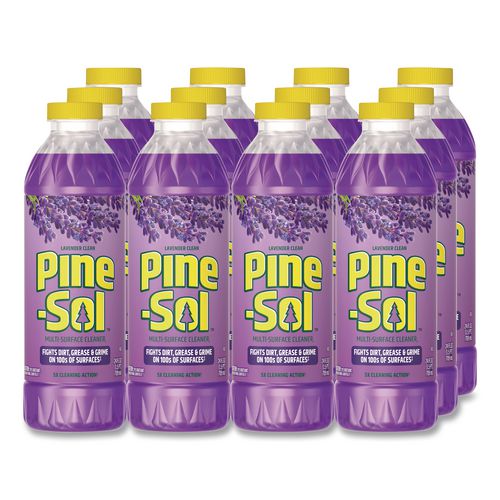 Pine-Sol Multi-Surface Cleaner Concentrated, Lavender Clean Scent, 24 oz Bottle, 12/Carton