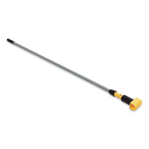 Rubbermaid Commercial Gripper Aluminum Mop Handle, 1.13" dia x 60", Gray/Yellow