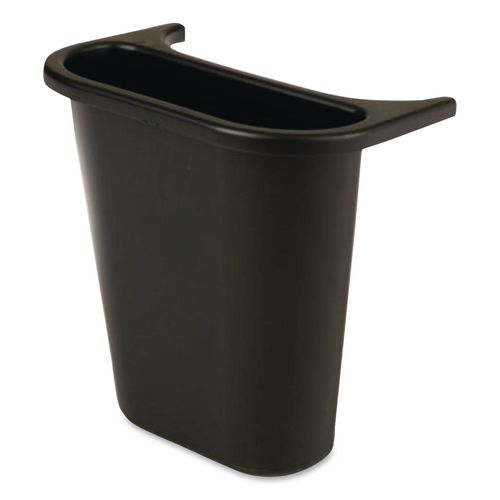 Rubbermaid Commercial Saddle Basket Recycling Bin, Plastic, Black