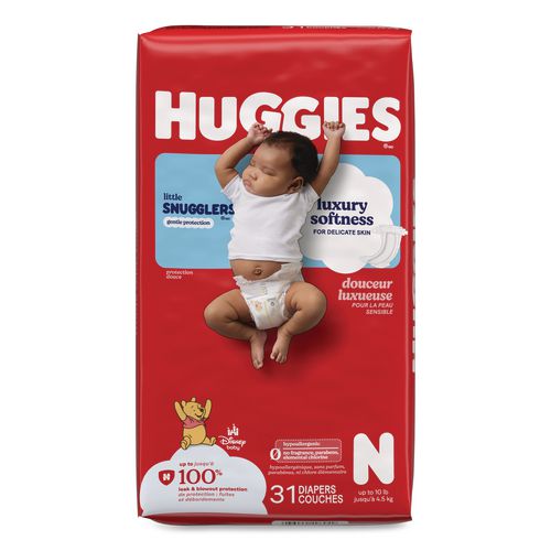 Huggies Little Snugglers Baby Diapers, Size Newborn to 10 lbs, Disney Design, 31/Pack