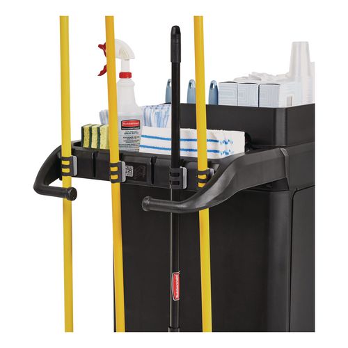 Rubbermaid Commercial QuickClips, for Rubbermaid Commercial FG618900BLA/2202581, Resin, Black, 6/Carton
