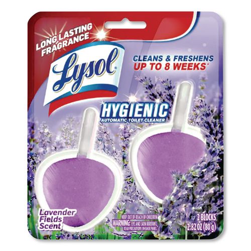 LYSOL Brand Hygienic Automatic Toilet Bowl Cleaner, Lavender Fields Scent, 2/Pack