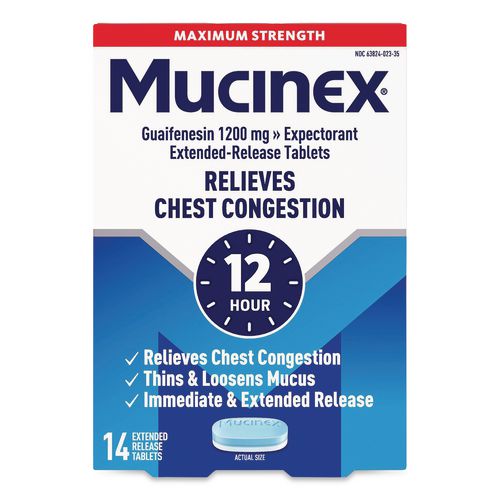 Mucinex Maximum Strength Expectorant, 14 Tablets/Box